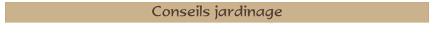 Conseils jardinage